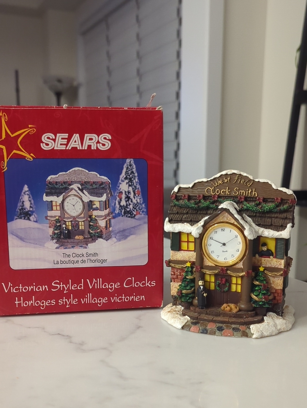 West Field Clock Smith Victorian Styled Village Clock Christmas House Vintage